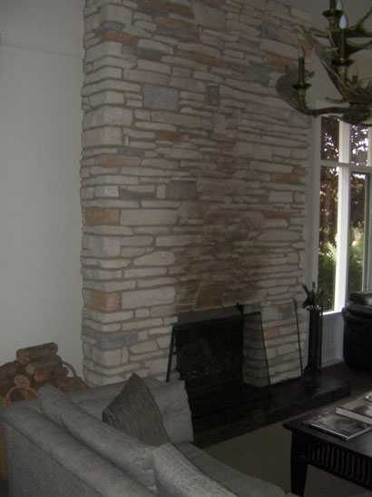 White Stone Fireplace